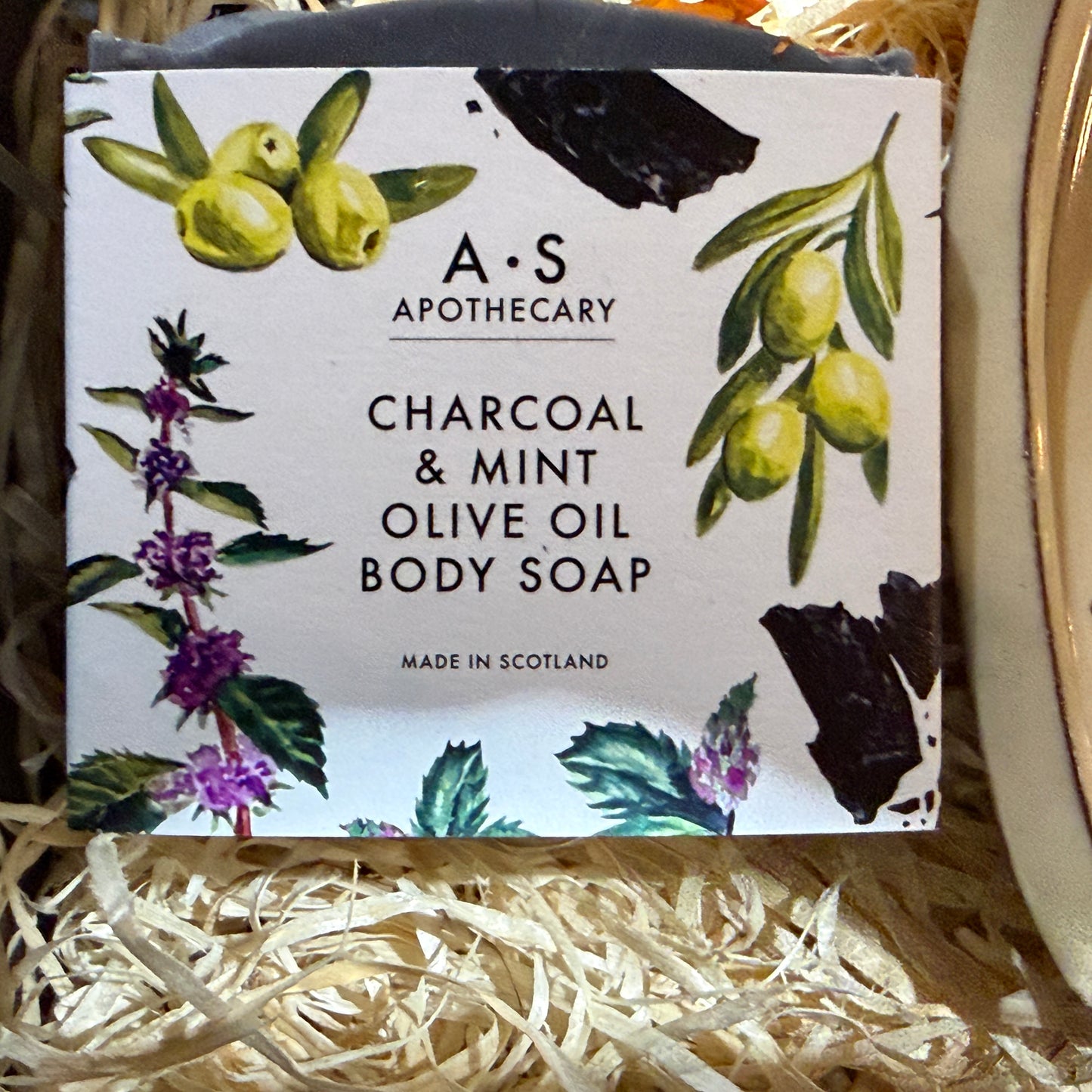 Calendula Dish with Mint & Charcoal Soap